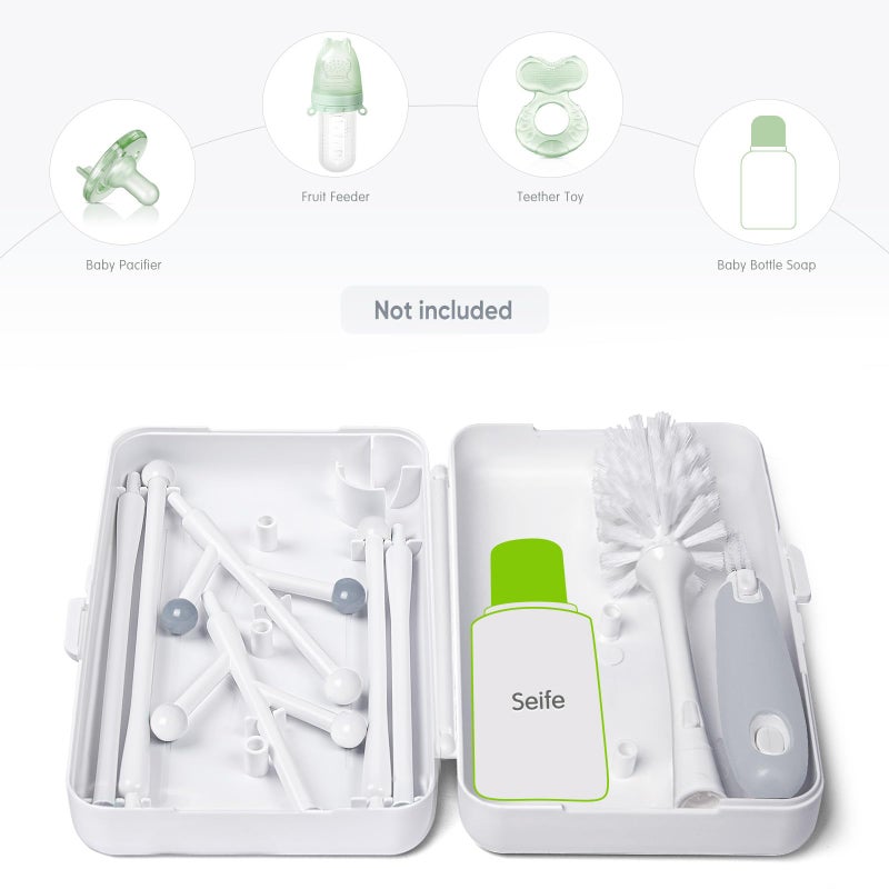 Termichy Travel Baby Bottle Drying Rack, Compact Size with Large Capacity for Working Mom, Visit Families, Friends or Camping with Baby Gary - Image 4