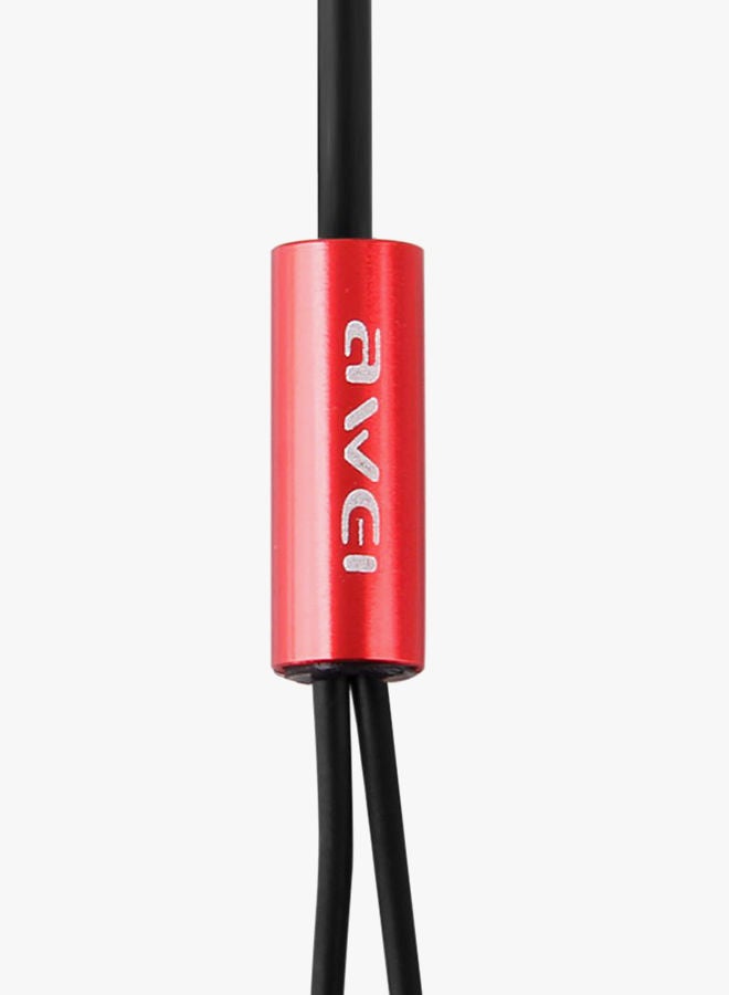 NIBEMINENT Wired In-Ear Headphones With Mic Red/Black - Image 3