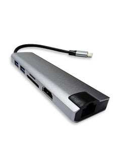 Generic Convert Hub Multi Sooket 7 In 1 USB Type C Docking station Compliant with USB 3.0, USB 1.1 / 2.0 Specifications Fast Transfer For Laptop / PC  - Image 1