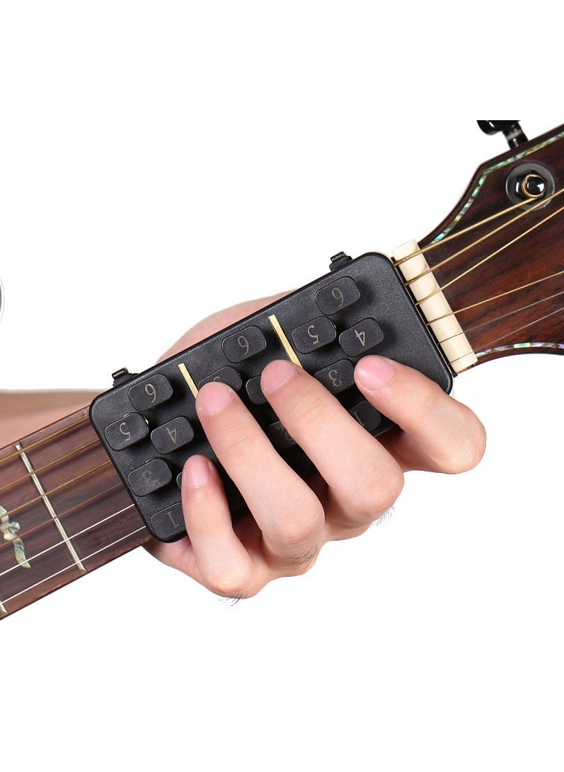 Generic Guitar Chord Trainer with Guitar Chord Score, Guitar Chord Learning Tools for Beginner, Practice Acoustic Guitar Accessories, Guitar Trainer Eliminates Finger Pain, Guitar Lover Gift (Black)  - Image 2