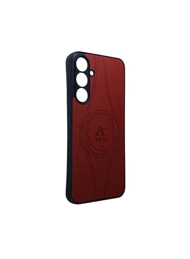 Phone Back Cover  leather for Samsung Galaxy A55 red - Image 2