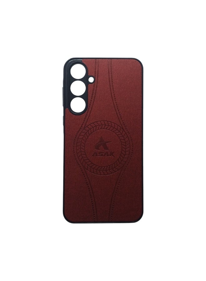 Phone Back Cover  leather for Samsung Galaxy A55 red - Image 3