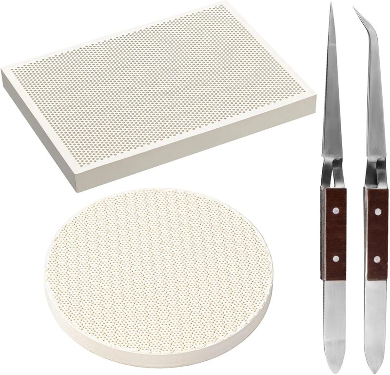 Heat-Resistant Ceramic Fire Bricks, Quartz Blocks for Pizza Ovens, Forge, Kiln, Fireplace, and Other High-Heat Applications - Image 1