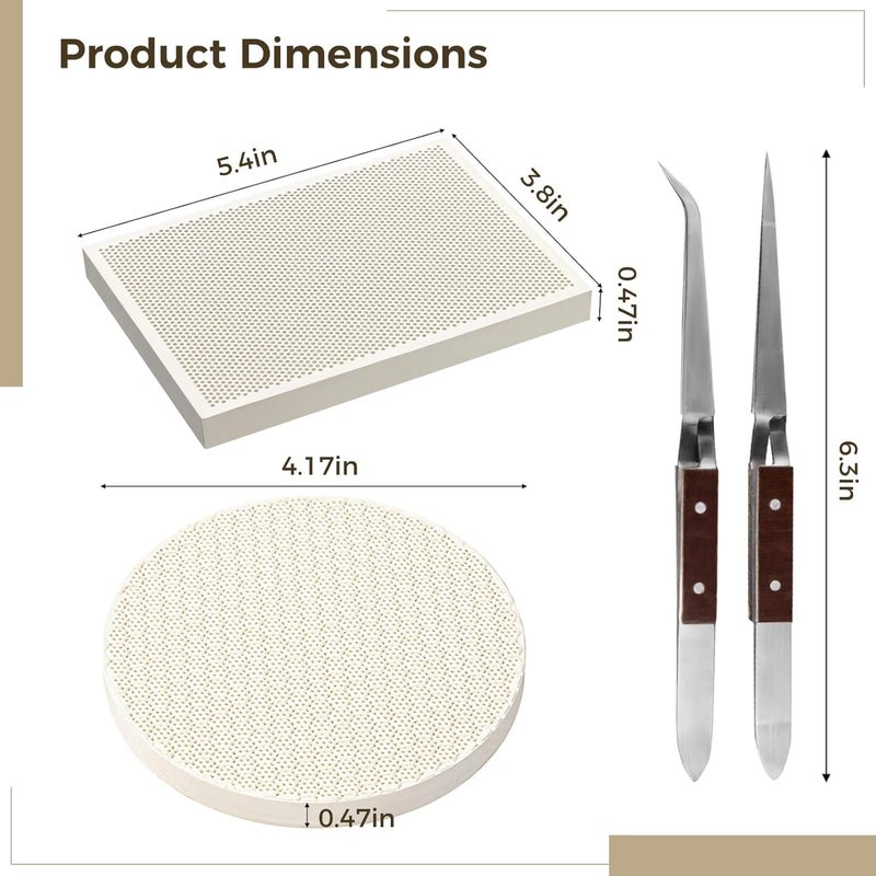 Heat-Resistant Ceramic Fire Bricks, Quartz Blocks for Pizza Ovens, Forge, Kiln, Fireplace, and Other High-Heat Applications - Image 4