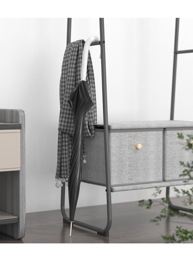 C&C Home Multifunction Metal Clothes Rack with Non-Woven Fabric Drawers Storage Rack Coat Hanger Storage Cabinet for Home and Office 0.64x0.4x1.7 Meter - Image 5