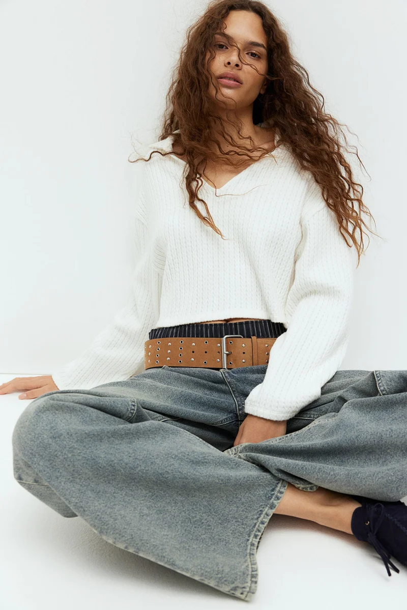 H&M Oversized cable-knit-look jumper
