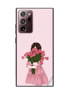 Protective Case Cover For Samsung Galaxy Note20 Ultra 5G Girl Hugging Bouquet Design Multicolour