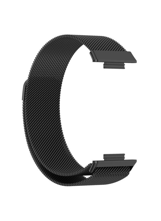 Generic - Suitable For Huawei WATCH FIT 2 Strap Watchfit2 Strap Fit2 Milanese Magnetic Wristband-Color:Black-For Huawei Fit3 - Image 1