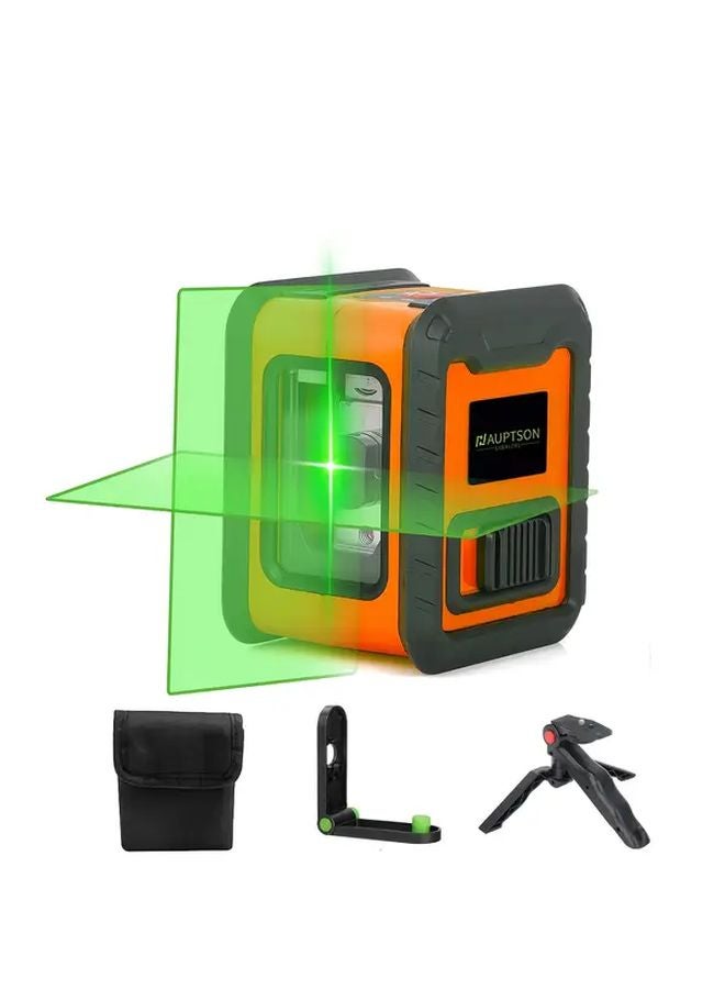 Orange Self Leveling 2 Line Laser Level Magnetic 100ft High Precision Cross Line Tool - Image 1