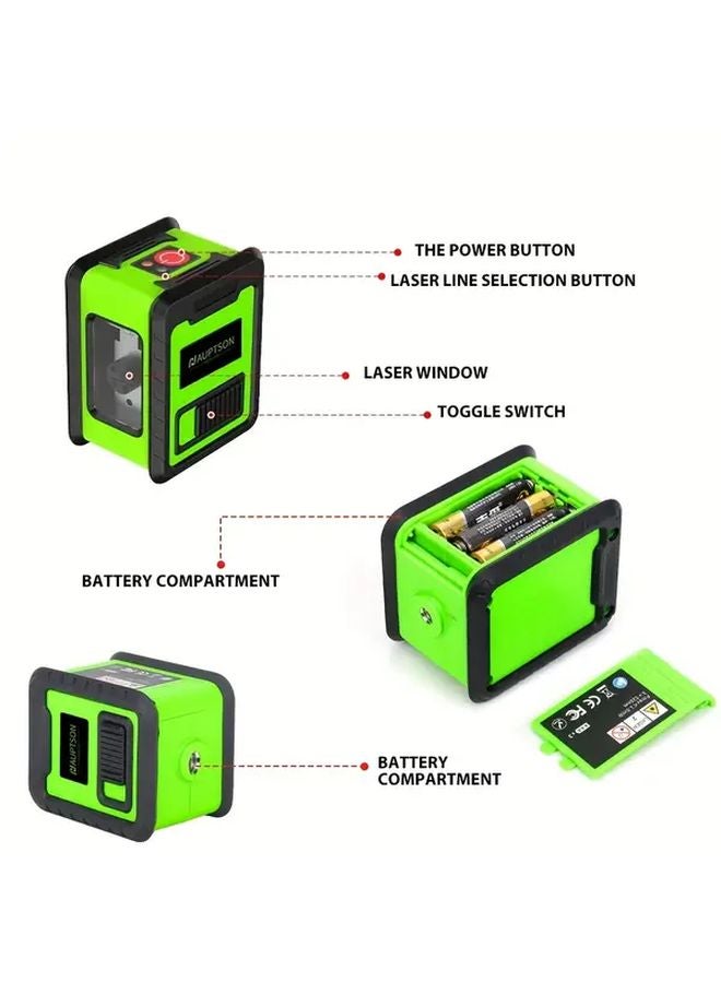 Orange Self Leveling 2 Line Laser Level Magnetic 100ft High Precision Cross Line Tool - Image 4