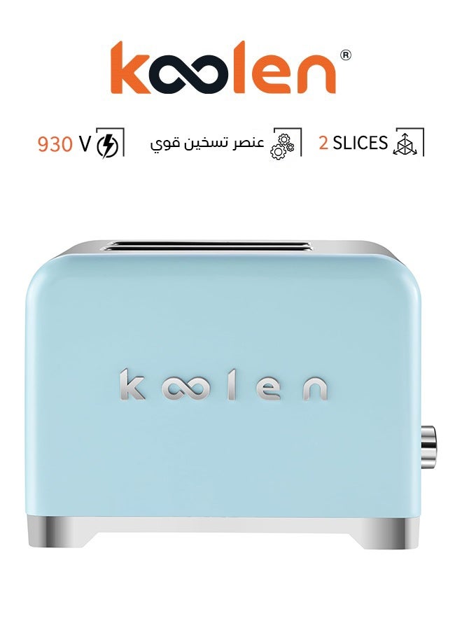 KOOLEN Double Toaster - Stainless Steel - 930 Watts - Blue - 800104013 2 Slices 930 W 800104013 blue - Image 1