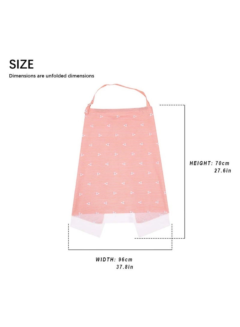 SYOSI Nursing Cover for Baby Breastfeeding, Soft Cotton Infant Feeding Cover, Multi Use Baby Car Seat Stroller Cover, Lace Screen Yarn Privacy Nursing Cover, Breathable Breastfeeding Supplies, Pink  - Image 2