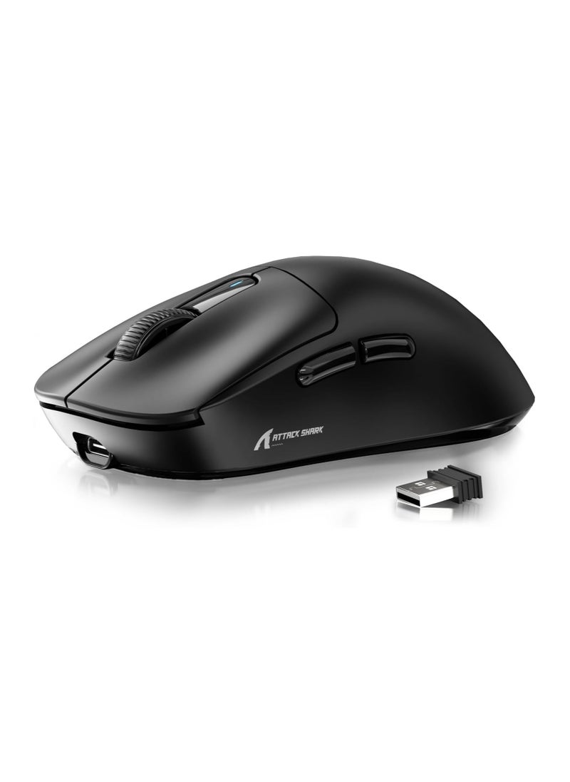 Attack Shark - ATTACK SHARK X3 Wireless Gaming Mouse, 49g Ergonomic Computer Mouse, Triple Modes PAW3395 26K DPI Optical Sensor, 200h Battery Life, Programmable Buttons, Gaming Accessories for PC/Laptop/Mac (Black) - Image 1