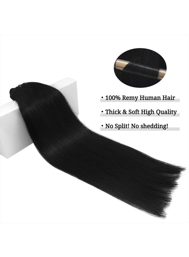 DOORES Hair Extensions Clip in Jet Black 22 Inch 7pcs 120g Remy Clip in Human Hair Extensions Natural Hair Straight Weft Real Hair - Image 5