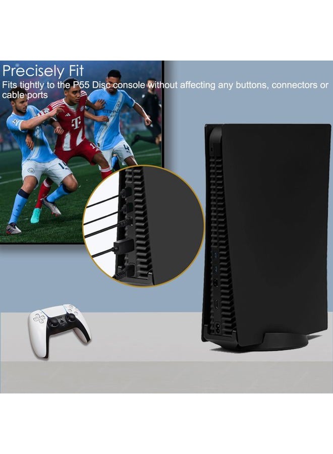 Megadream PS5 Console Replacement Shell, Hard ABS Shockproof Anti-Scratch Dustproof PS5 Console Case Cover Replacement Plate Shell for Sony PS5 Console Disc Edition - Black - Image 3