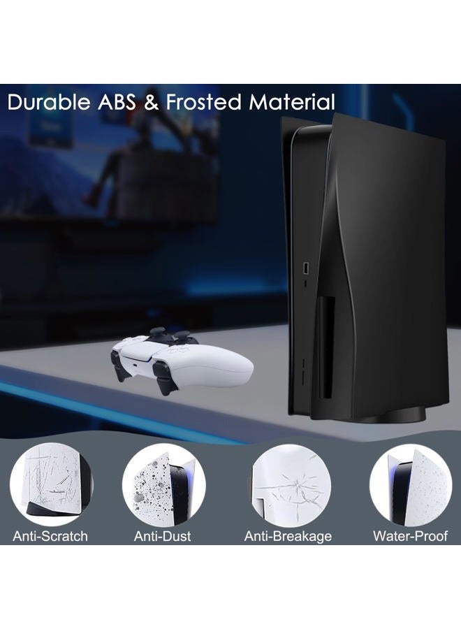 Megadream PS5 Console Replacement Shell, Hard ABS Shockproof Anti-Scratch Dustproof PS5 Console Case Cover Replacement Plate Shell for Sony PS5 Console Disc Edition - Black - Image 4