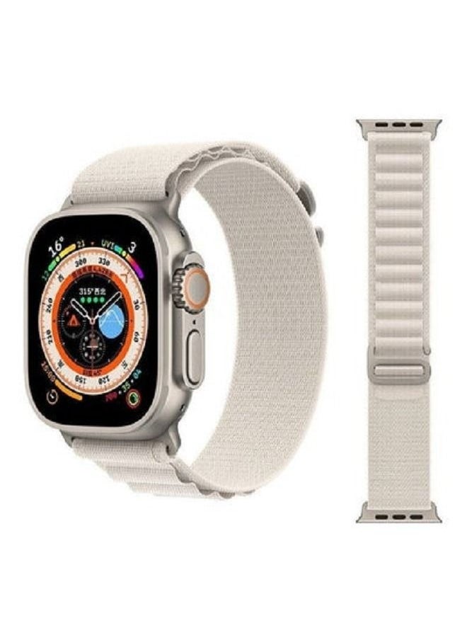 Generic - 2Pack for Apple Watch Alpine Loop Band 49mm/45mm/44mm Nylon Woven Sport Strap Compatible with iWatch Series 8/Ultra/7/SE/6/5/4/3/2/1 Black/White - Image 1