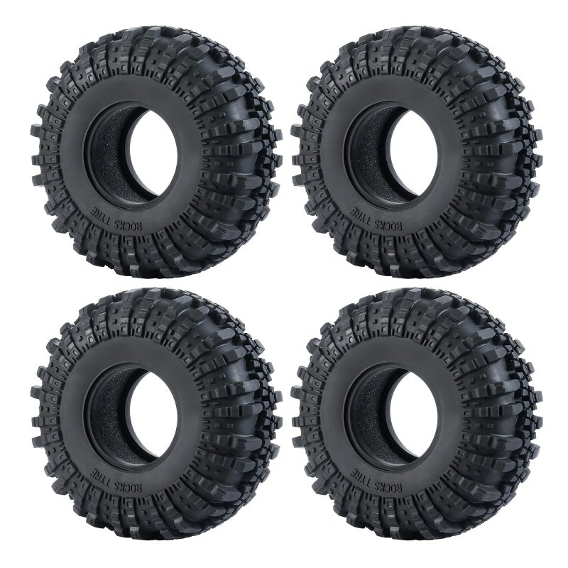 RCHUBAM RC-Hub 4pcs 2.2'' Rubber Tires Beadlock Wheel Tires OD with Foam 137mm for 1/10 Axial Wraith 90048 RR10 RC Crawler Car - Image 2