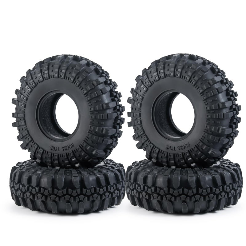 RCHUBAM RC-Hub 4pcs 2.2'' Rubber Tires Beadlock Wheel Tires OD with Foam 137mm for 1/10 Axial Wraith 90048 RR10 RC Crawler Car - Image 1