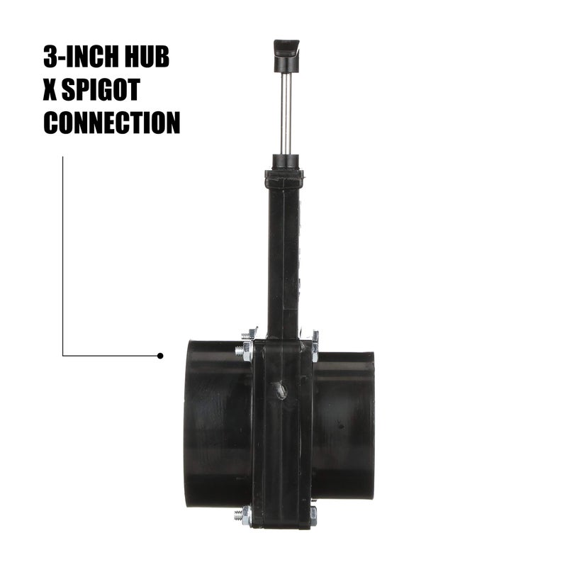 VALTERRA ABS Gate Valve for RV, Camper, and More - 3-Inch Hub x Spigot Connection - Image 2