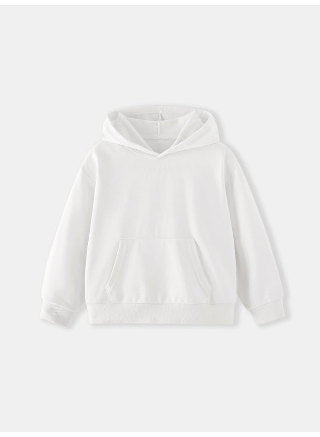 Little Bitty New Autumn And Winter Children's Hooded Sweatshirt, Solid Color Children's Sports Shirt, Mid Size Children's Base Shirt Source - Image 2