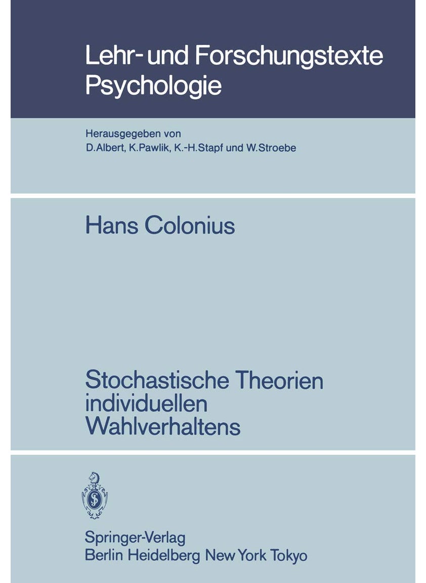 Stochastische Theorien individuellen Wahlverhaltens 