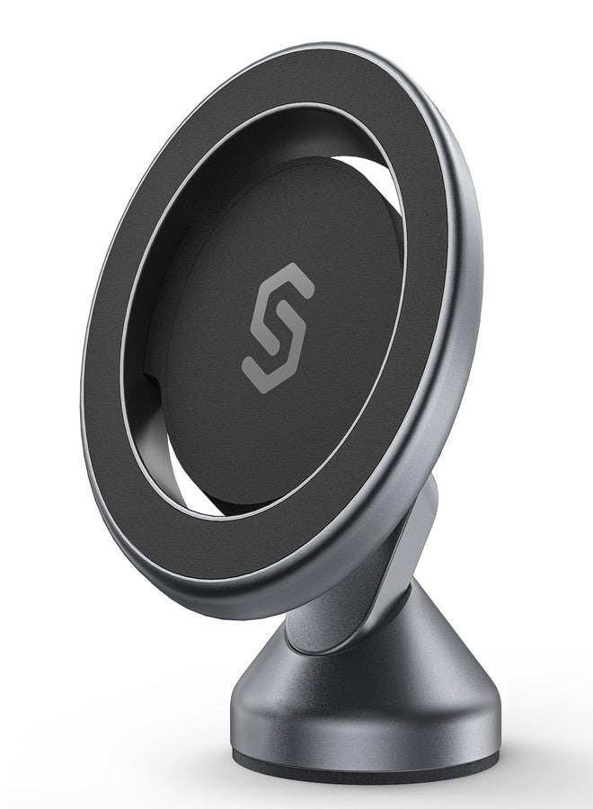 SYNCWIRE for MagSafe Car Mount - 360 Rotation Magnetic Phone Holder for Car Dashboard, Strong Magnets Car Phone Holder Mount Compatible iPhone 16 Pro Max 15 14 13 12,Samsung - MagSafe Car Accessories - Image 1