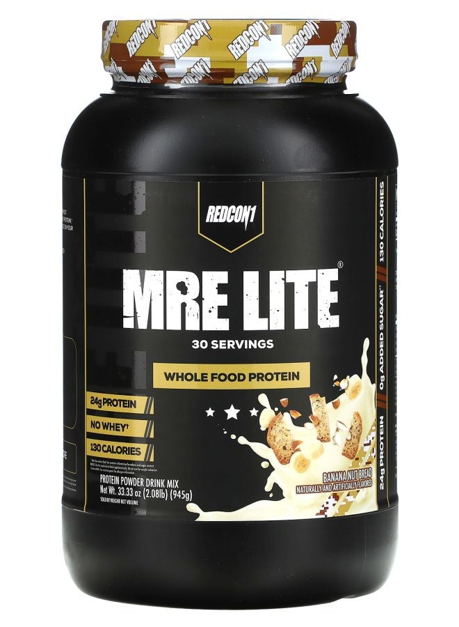REDCON1 MRE Lite Whole Food Protein Banana Nut Bread 2.08 lb (945 g)