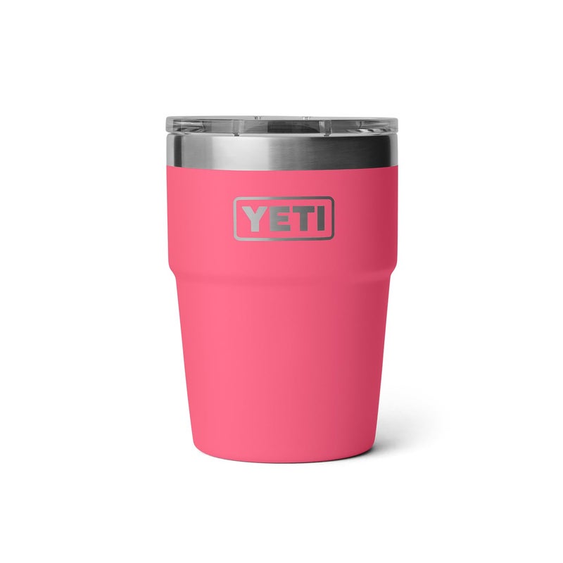 YETI Rambler 16 oz Stackable Tumbler, Vacuum Insulated, Stainless Steel with MagSlider Lid, Tropical Pink - Image 3