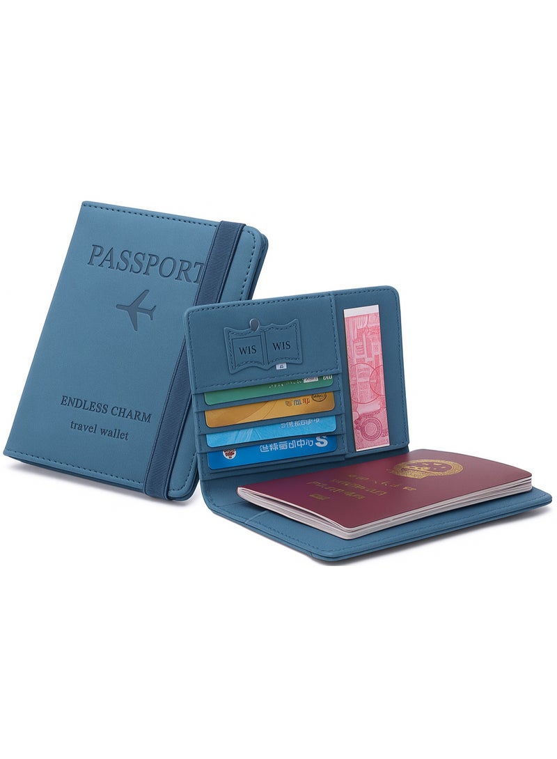 SARAOONT RFID Travel Wallet Passport Holder with Card Slots and Cash Organizer  - Image 1