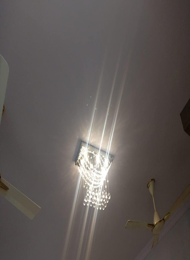 GANE-SHLIGHTS 6 Light Crystal Chandelier for Living Room Ceiling Light A1 (W 8''XL 20''XH 10'', Warm White) a2 - Image 3