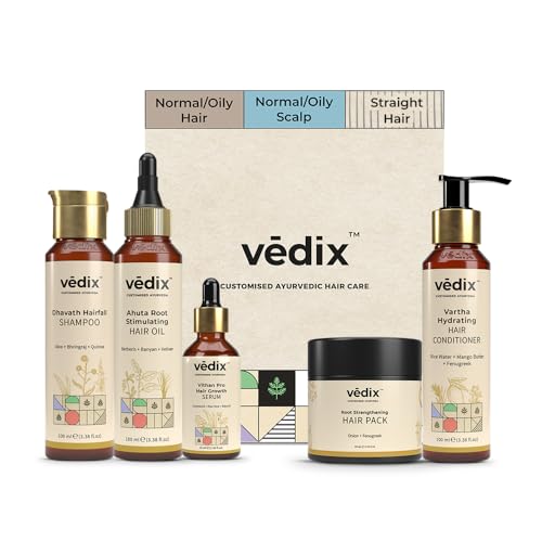 Vedix Ayurvedic Hair growth Kit | 5 product Kit | for Normal Hair, Normal - Oily Scalp, Straight Hair - Image 1