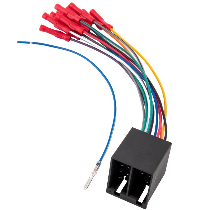 RED WOLF Car Radio 16 Pin ISO Wire Harness For Semi Truck Freightliner International Peterbilt Volvo Mack Kenworth Install Aftermarket Stereo for JVC Pioneer Kenwood Sony Android w/Wire Connector Butt - Image 1