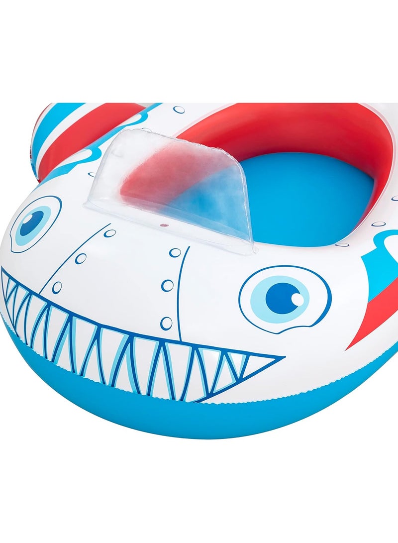 بست واي قارب مطاطي للأطفال على شكل سيارة بعجلة قيادة من Bestway – 92×61 سم – للسباحة واللعب في الماء – عمر 3 سنوات فأكثر - Image 4