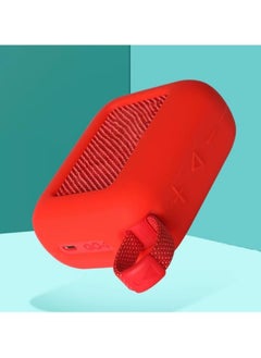 بيوينتي For JBL Go 4 Waterproof Bluetooth Speaker Silicone Cover Case, Portable Silicone Travel Case with Carabiner, Protective Skin Case（Black)  - Image 5