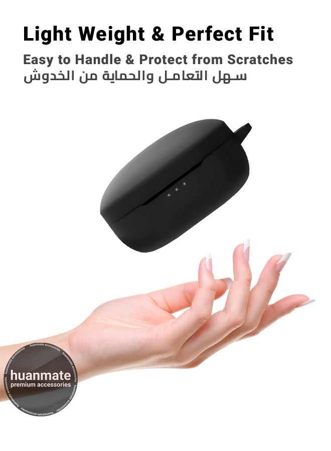 huanmate Anker SoundCore Life P2 Mini Silicone Case Cover - Black - Made with Soft Silicone, Lightweight & Durable - Stylish Design, Accurate Cut-outs, Easy Installation & Removal - Image 3