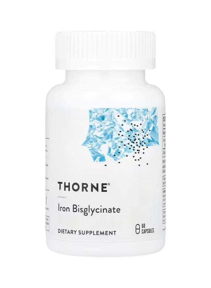ثورن بيسجليسينات الحديد - مكمل غذائي يحتوي على 25 مجم من الحديد لتحسين الامتصاص دون آثار جانبية على الجهاز الهضمي - 60 كبسولة - Image 1
