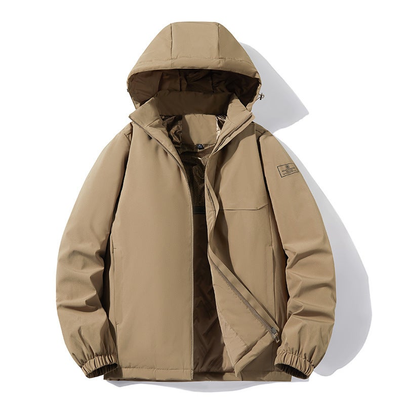 New Down Cotton-Padded Coat Men'S Coat Winter Thickened Warm Cotton-Padded Coat Down Cotton-Padded Jacket Detachable Hat Factory Sent W2398 - Image 1