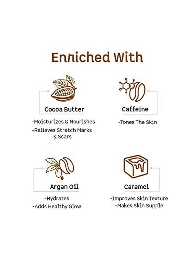 MCaffeine Choco Body Butter For 72Hrs Intense Moisturization ; Body Moisturizer For Women & Men Reduces Stretch Marks & Heals Dry Skin ; Nonsticky Moisturizer For All Skin Types (250Gm) - Image 5