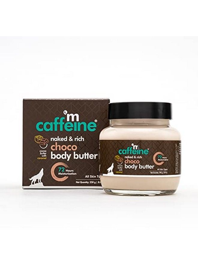 MCaffeine Choco Body Butter For 72Hrs Intense Moisturization ; Body Moisturizer For Women & Men Reduces Stretch Marks & Heals Dry Skin ; Nonsticky Moisturizer For All Skin Types (250Gm) - Image 3