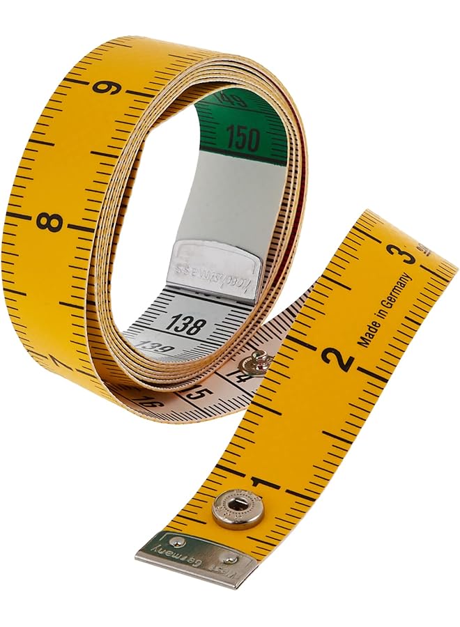 promass Soft Tape Measure For Body Measuring 150 cm, Body Fabric Sewing Tailor Cloth Knitting Home Craft Measurements With Snap Button Closure, Dual Sided - Image 1