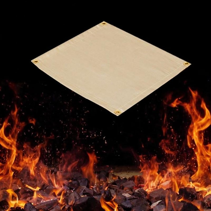 predolo Fire Retardant Mat Multi-Use Welding Blanket Easy to Maintain Fireproof Cover, 100cmx100cm - Image 2