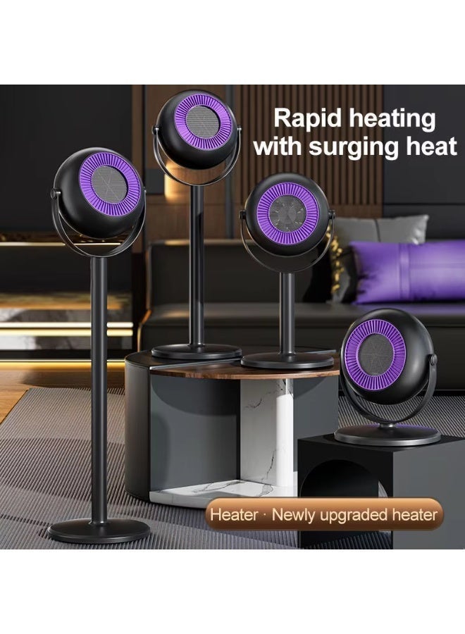 MOCOM 800W Portable Electric Space Heater for Indoor Use – PTC Ceramic Fast Heating Fan Heater with Adjustable Thermostat, Overheat Protection, Desktop & Freestanding Room Heater for Home, Office & Bedroom - Image 1