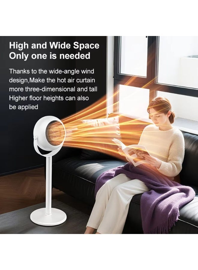 MOCOM 800W Portable Electric Space Heater for Indoor Use – PTC Ceramic Fast Heating Fan Heater with Adjustable Thermostat, Overheat Protection, Desktop & Freestanding Room Heater for Home, Office & Bedroom - Image 5