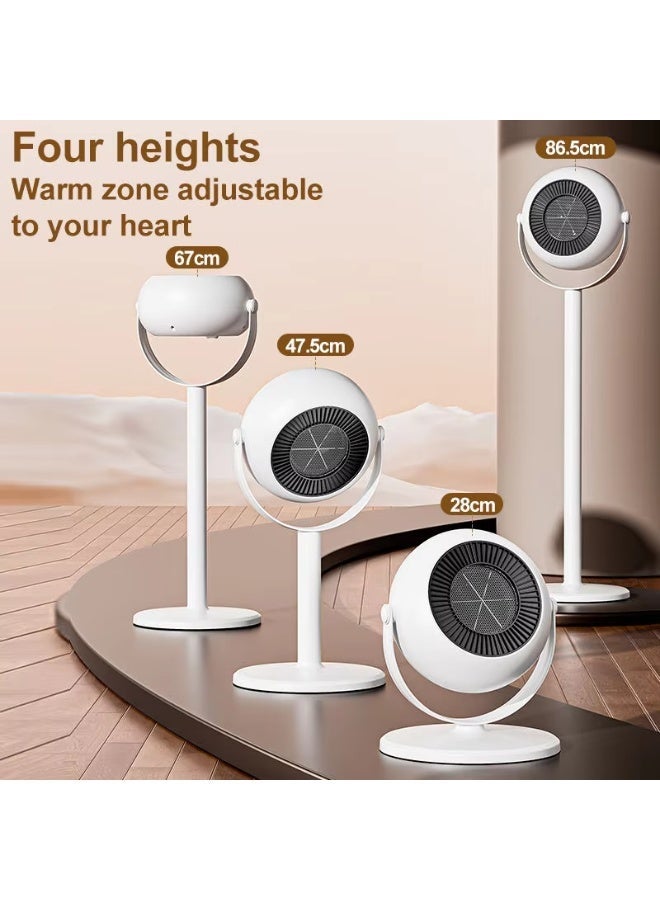 MOCOM 800W Portable Electric Space Heater for Indoor Use – PTC Ceramic Fast Heating Fan Heater with Adjustable Thermostat, Overheat Protection, Desktop & Freestanding Room Heater for Home, Office & Bedroom - Image 2