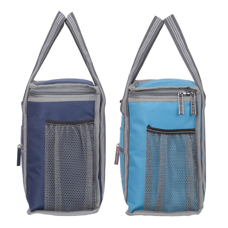 Right Choice Polyester Carry On Lunch/Tiffin Bags Combo School Office & Picnic Bag For All Age (Blue+Turquoise), 5 Litre - Image 3
