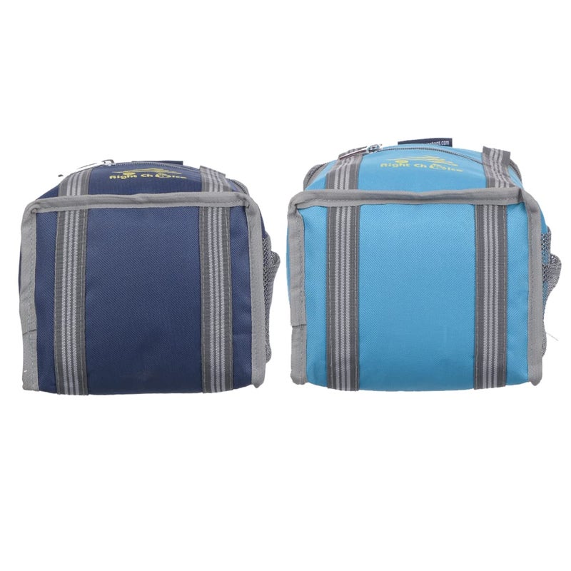 Right Choice Polyester Carry On Lunch/Tiffin Bags Combo School Office & Picnic Bag For All Age (Blue+Turquoise), 5 Litre - Image 4