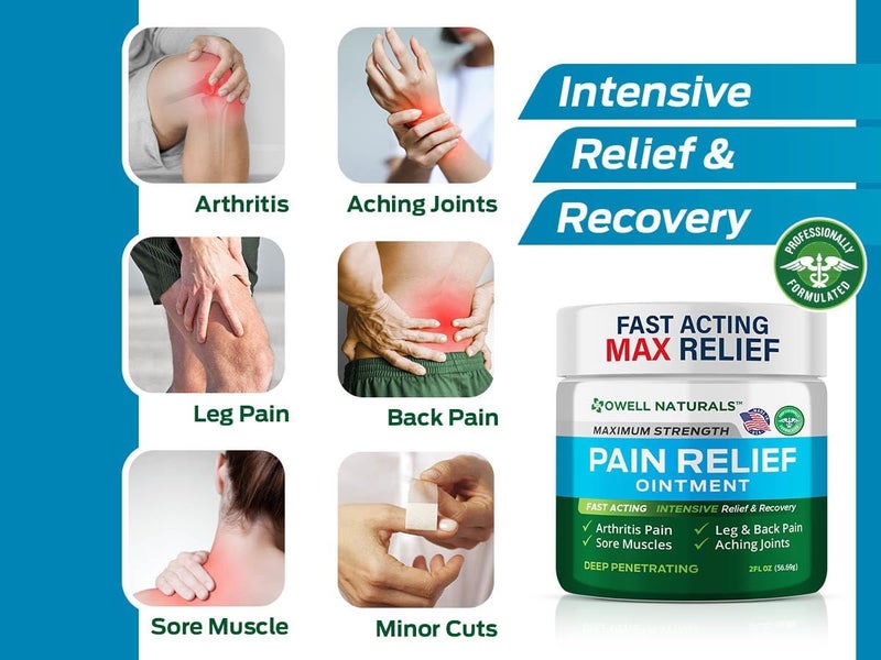 OWELL NATURALS Deep Penetrating Pain Relief Ointment Natural Cream Fast Acting Formula for Back Knee Joint Muscle Discomfort LongLasting Soothing Balm 7 oz - Image 2