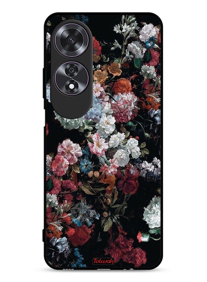 Tolwak Oppo A60 Protective Case Cover Vintage Roses - Image 1