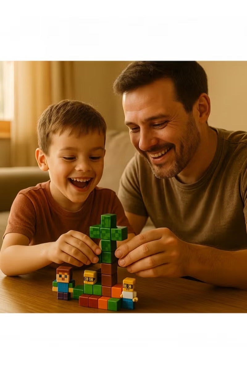 Paka Rabbit 108PCS Magnetic Blocks-Build Mine Magnet World Set for Boys & Girls Age 3-5 6-8, STEM Sensory Toys for Toddlers Gifts for 3+ Years Old Girls Boys,Magnet Cubes Classroom Must Haves Construction Toys - Image 4